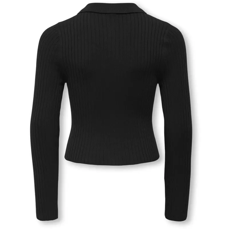 Kids Only Black Gold Button Kogmila Ls Rib Knap Polo Neck Cp Knt 2