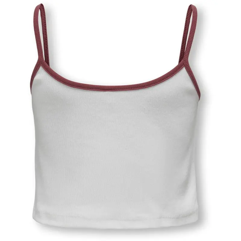 Kids Only Bright White Ruby Wine Miami Vikka Rib Print Top 3