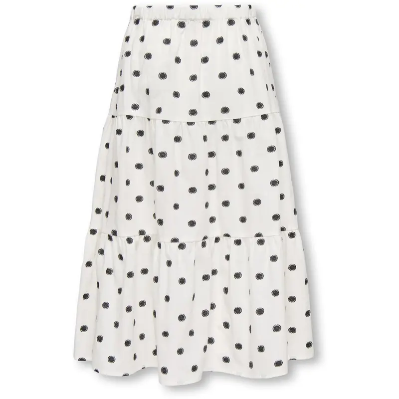 Kids Only Cloud Dancer Black Dots Kogsweta Long Nederdel Wvn 4