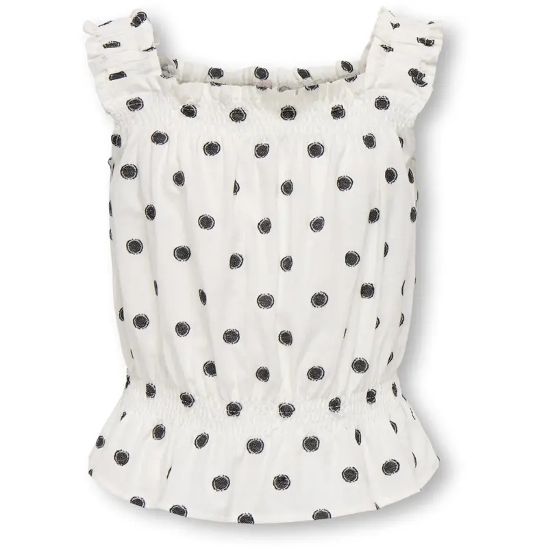 Kids Only Cloud Dancer Black Dots Kogsweta Sl Top Wvn 1