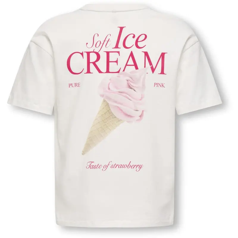 Kids Only Cloud Dancer Icecream Koghelen Life S/S Loose Tee Jrs Noos 4