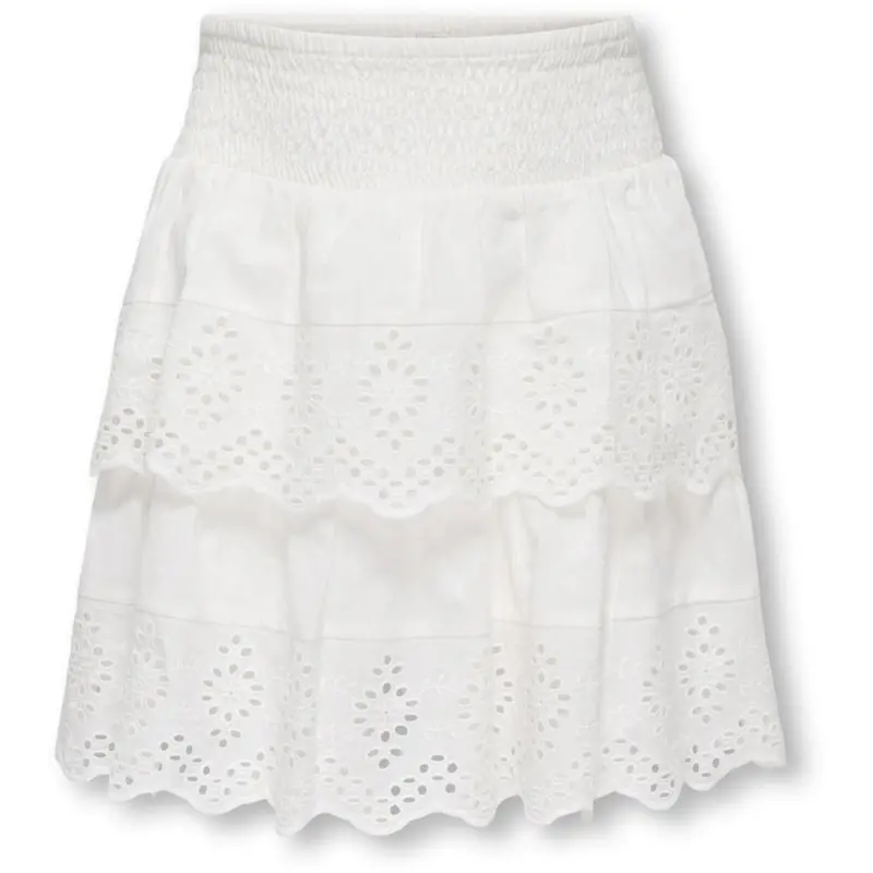 Kids Only Cloud Dancer Koglou Life Emb Layered Nederdel Wvn 1
