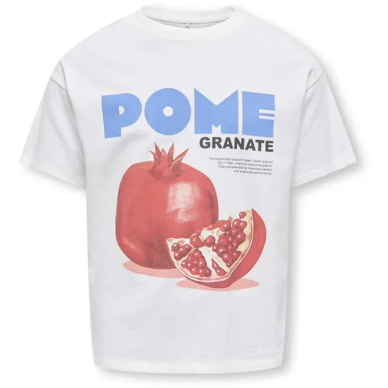 Kids Only Cloud Dancer Pomegranate Phoebe Life Loose Fresh T-Shirt 1