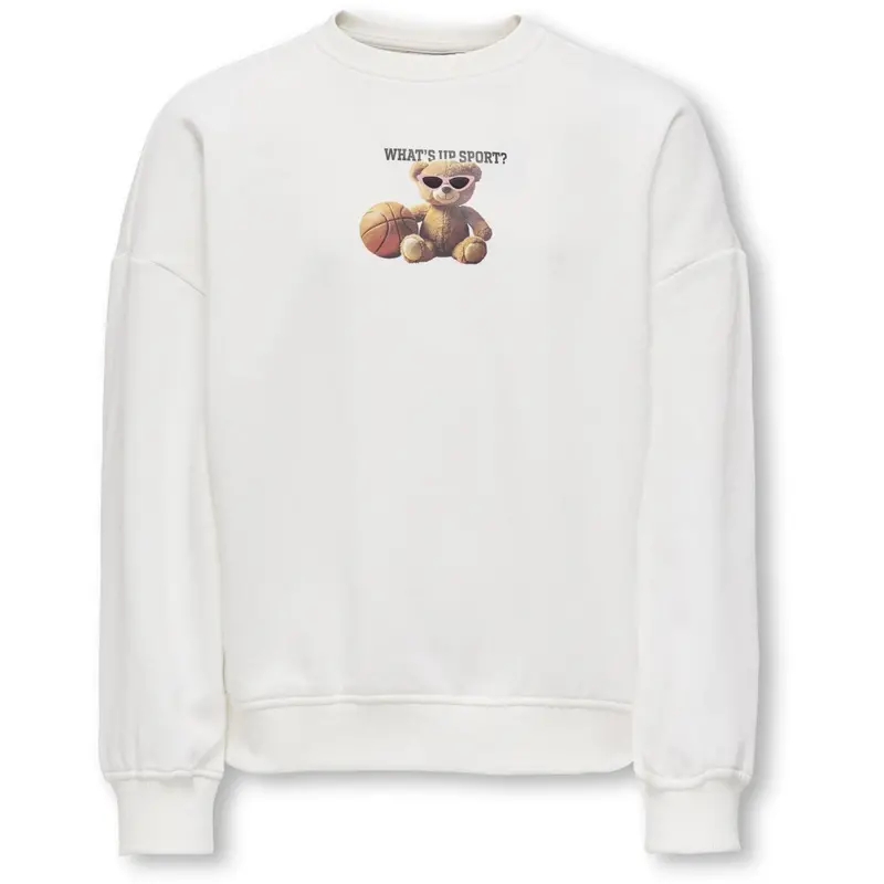 Kids Only Egret Sport Kogbila L/S Ovz Bjørn O-Neck Swt Noos 3