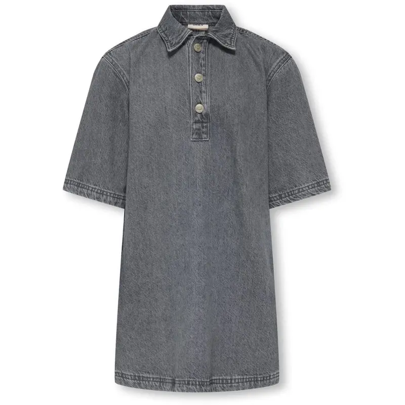 Kids Only Grey Denim Koggry S/S Kjole Dnm Azg 1