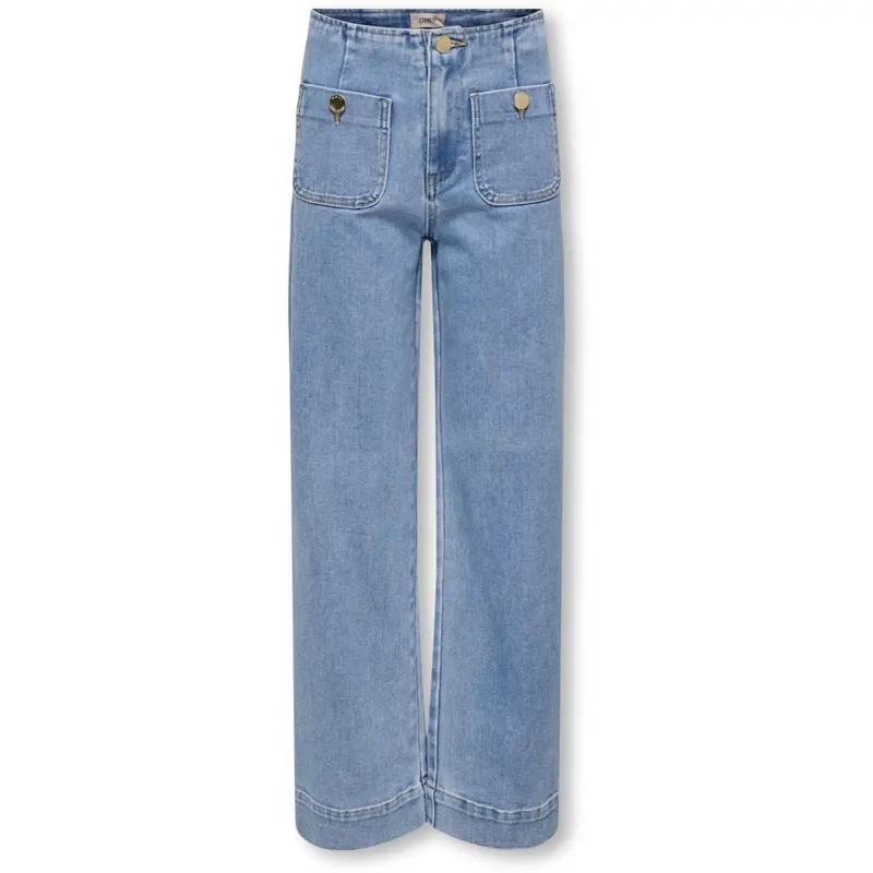 Kids Only Light Blue Denim Kogmadeline Hw Wide Pocket Dnm Gua 1