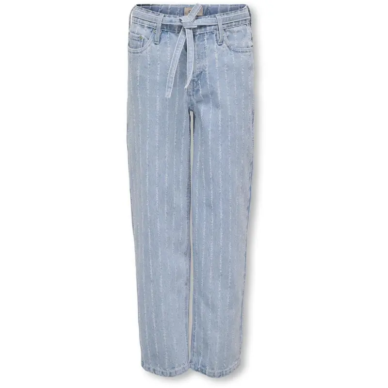 Kids Only Light Blue Denim Stripe Koggianna Mw Straight Stripe Dnm York 1