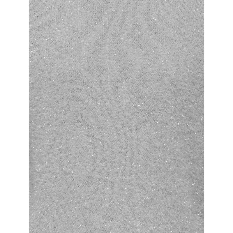 Kids Only Light Grey Melange Silver Glitter Kogpiumo Glitter L/S O-Neck Knt 2