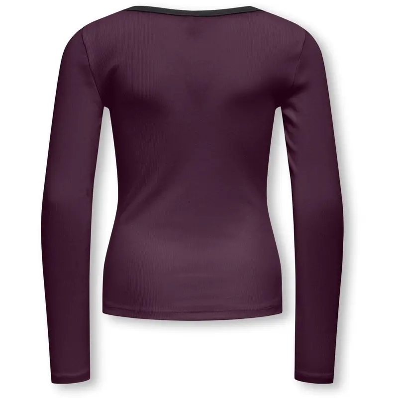 Kids Only Mauve Wine Black Bow Kogsofia L/S Sløjfe Top Jrs 2