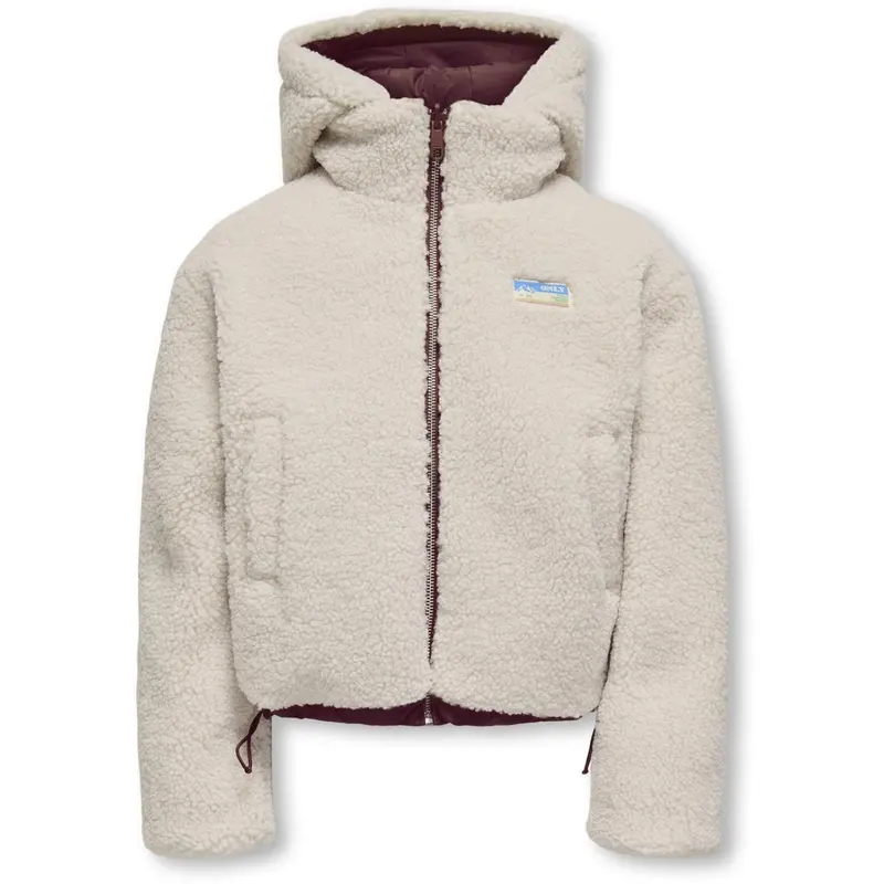 Kids Only Mauve Wine Kogmaria Life Reversib Puffer Jakke Otw 2