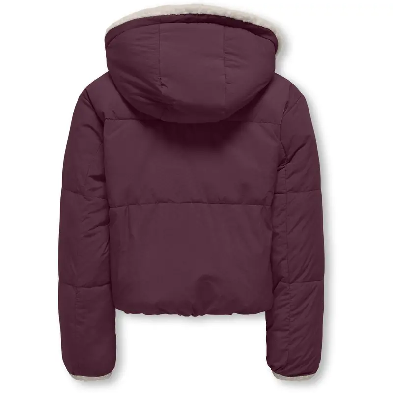 Kids Only Mauve Wine Kogmaria Life Reversib Puffer Jakke Otw 3