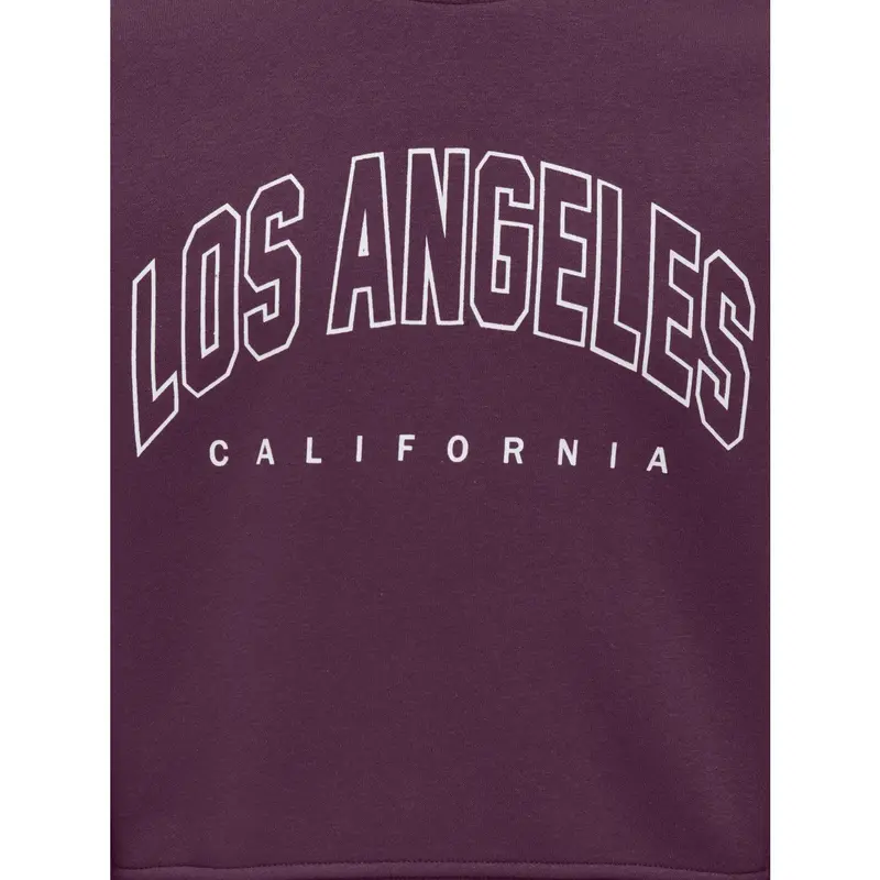 Kids Only Mauve Wine Los Angeles - California Kogsweat Life Ls Crew Ovz Stat Swt Noos 2