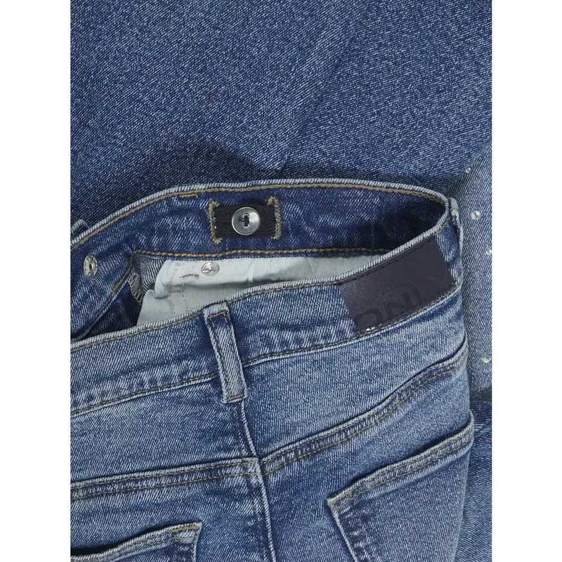 Kids Only Medium Blue Denim Rhinestones Kogjuicy Rhs Wide Leg Dnm Cro557 Noos 2