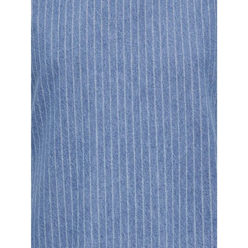 Kids Only Medium Blue Denim Stripes Kogyasmin S/L Kjole Dnm Gua 2
