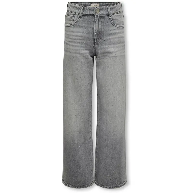 Kids Only Medium Grey Denim Kogcobain Reg Wide Rhinestone Dnm 1