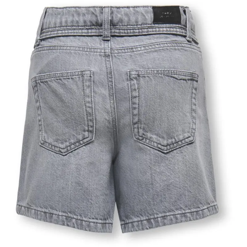 Kids Only Medium Grey Denim Koggianna Hw Bælte Shorts Pimbox Dnm Noos 3