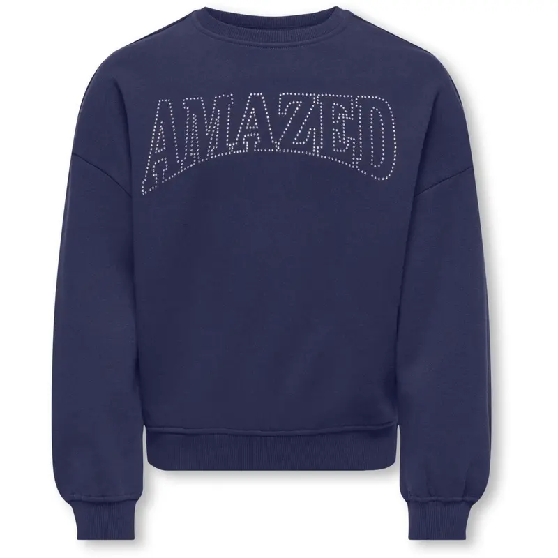 Kids Only Midnight Sail Amazed Kogkiki Life L/S Ovz O-Neck Stud Bru Swt 1