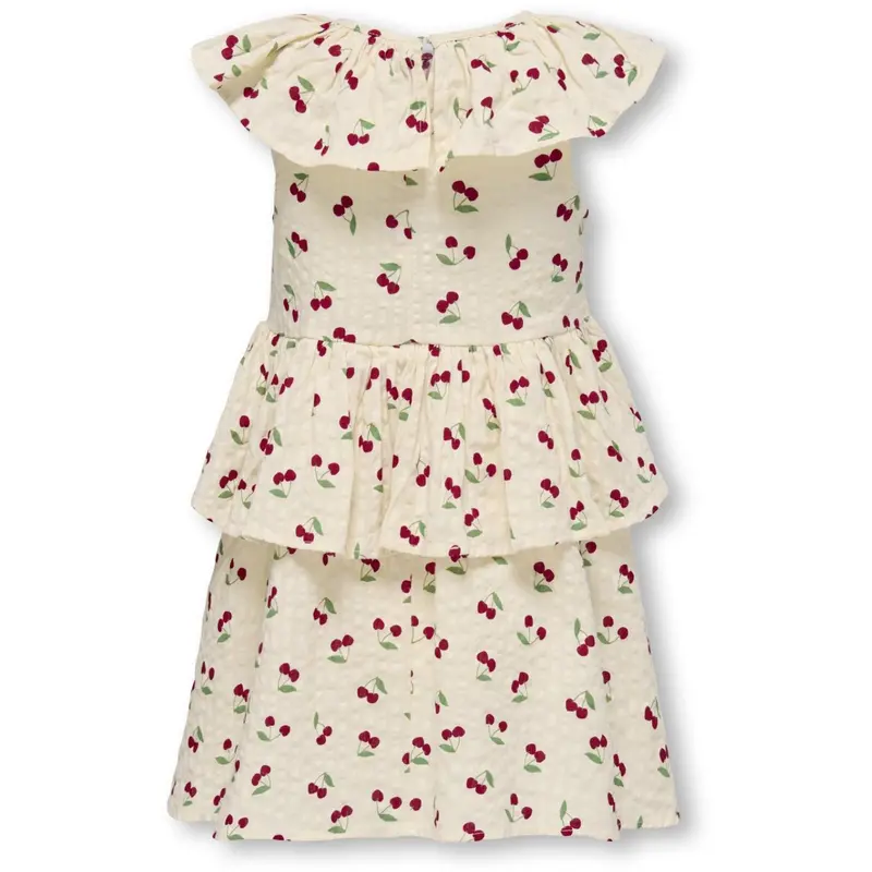 Kids Only Mini Whitecap Gray Cherrie Aop Cerise Layered Kjole Aop 3
