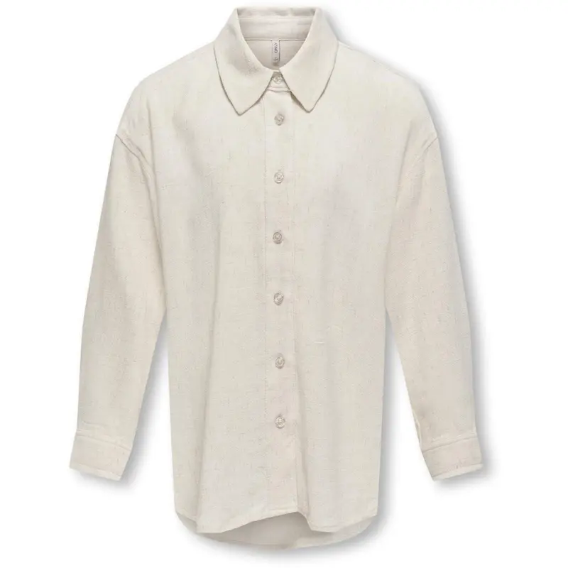 Kids Only Moonbeam Siesta L/S Hør Blend Ovs Skjorte Pnt 1