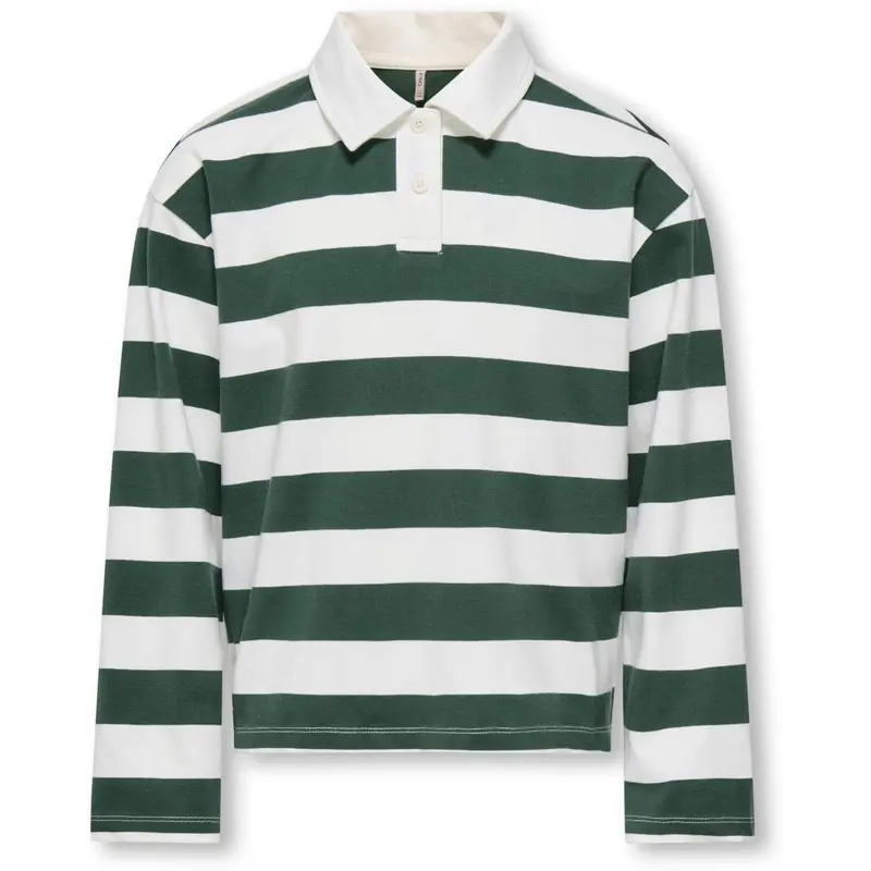 Kids Only Pineneedle Cloud Dancer Kogruby Life L/S Boxy Polo Skjorte Jrs 1