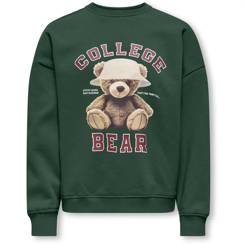 Kids Only Pineneedle Collage Kogbila L/S Ovz Bjørn O-Neck Swt Noos 3