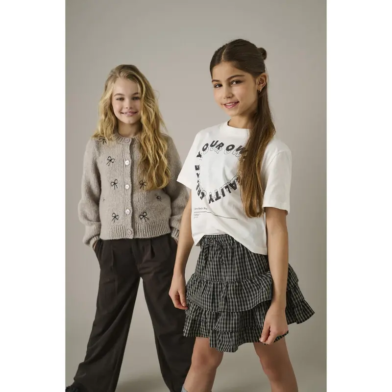 Kids Only Pumice Stone Melange Detail Bows/Black Kogcody L/S O-Neck Sløjfe Cardigan Knt 3
