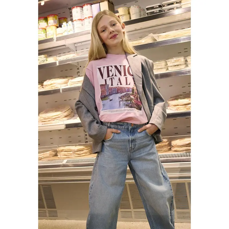 Kids Only Romance Rose Venice Kogirina Life S/S Loose Printed Top Jrs 2