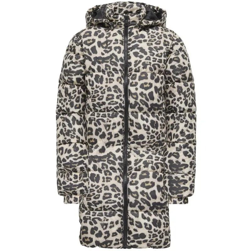 Kids Only Silver Mink Leo Kogdalia Puffer Aop Jakke Cs Otw 1