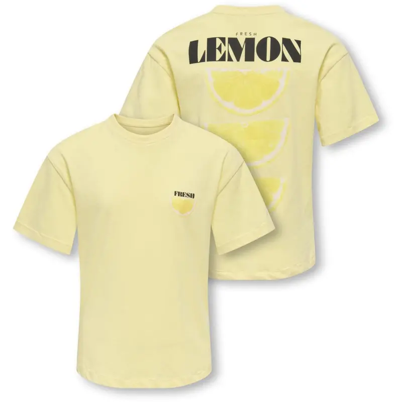 Kids Only Sunlight Lemon Kogvivvi Life S/S Loose Lovely Top Jrs 2