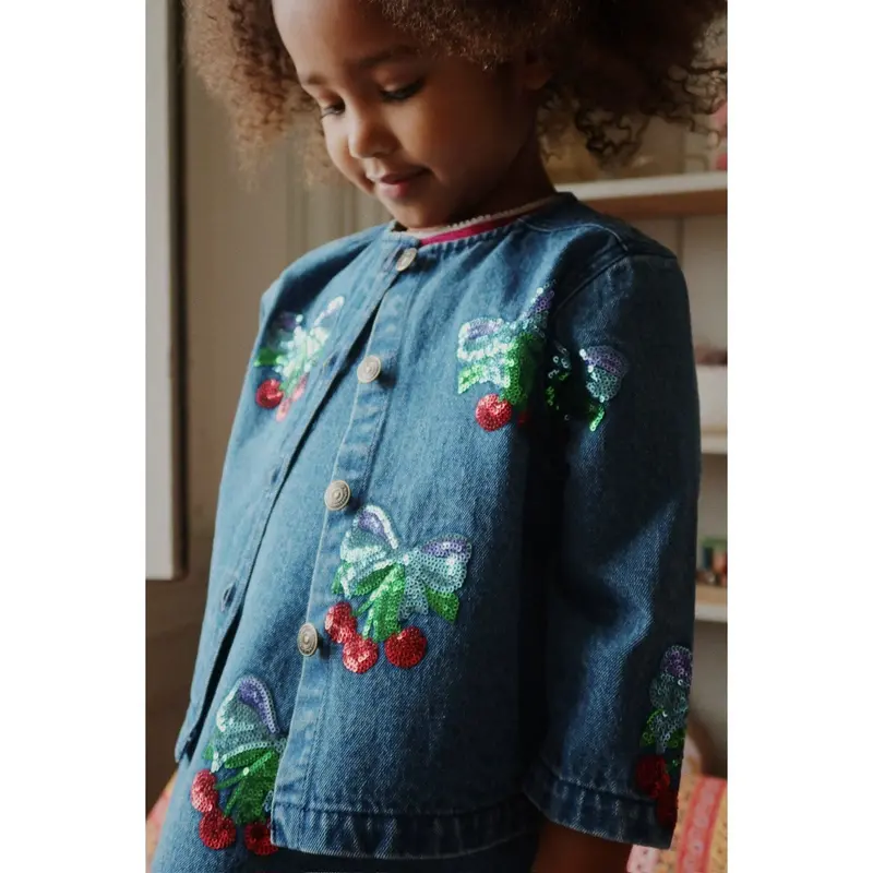 Konges Sløjd Amarena Sequin Magot Paliet Denim Jakke Gots 2