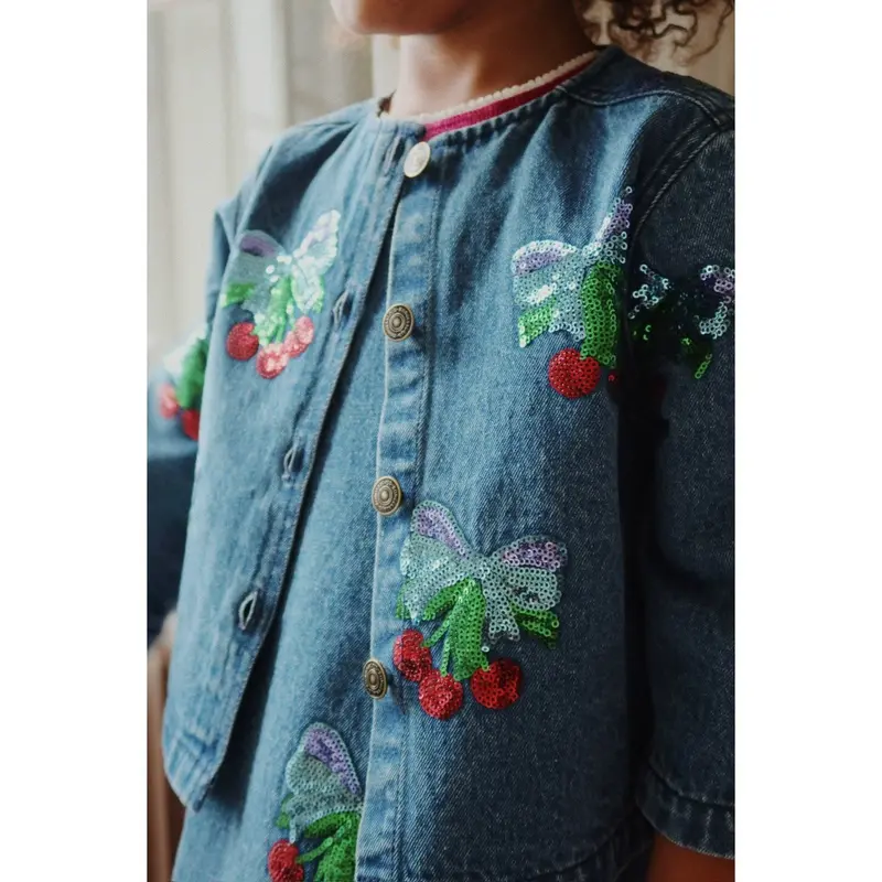 Konges Sløjd Amarena Sequin Magot Paliet Denim Jakke Gots 3