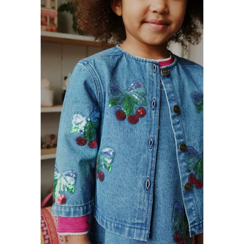 Konges Sløjd Amarena Sequin Magot Paliet Denim Jakke Gots 4