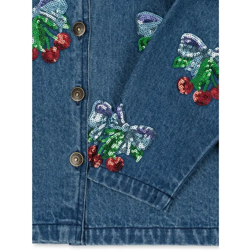 Konges Sløjd Amarena Sequin Magot Paliet Denim Jakke Gots 5