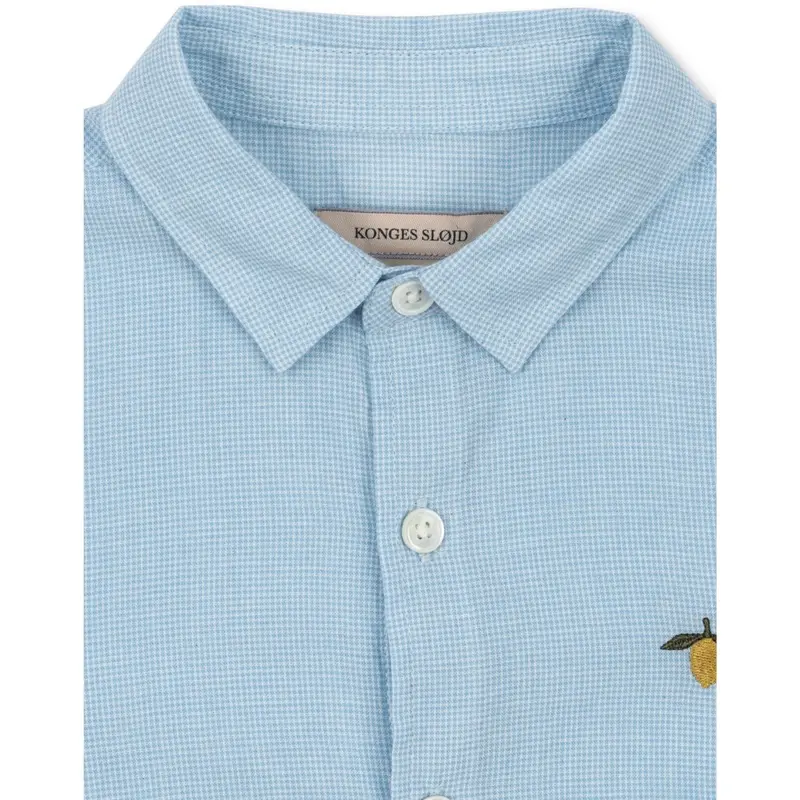 Konges Sløjd Blue Check Fran Skjorte Gots 3