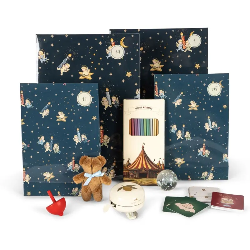 Konges Sløjd Blue Christmas Pakkekalender Med 24 Gaver 1