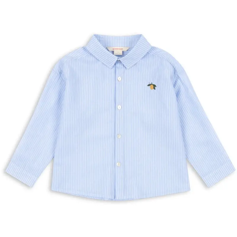 Konges Sløjd Blue Stripe Wes Skjorte Gots 1