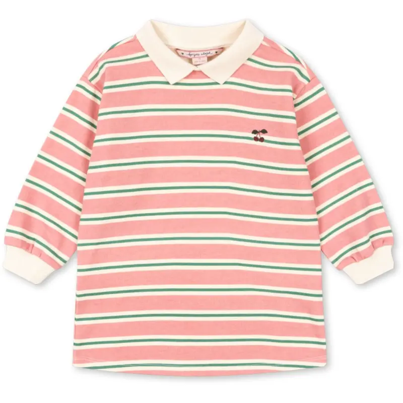 Konges Sløjd Blush Bound Stripe Spotty Ls Kjole Gots 1