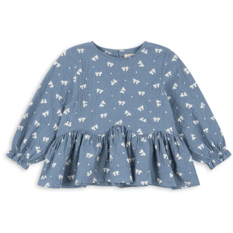Konges Sløjd Boucle Blue Vida Bluse Gots 1
