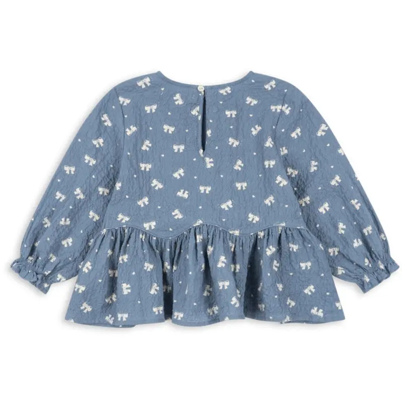 Konges Sløjd Boucle Blue Vida Bluse Gots 5