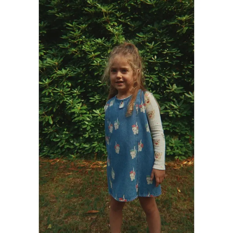 Konges Sløjd Bow Kitty Denim Magot Kjole Gots 3
