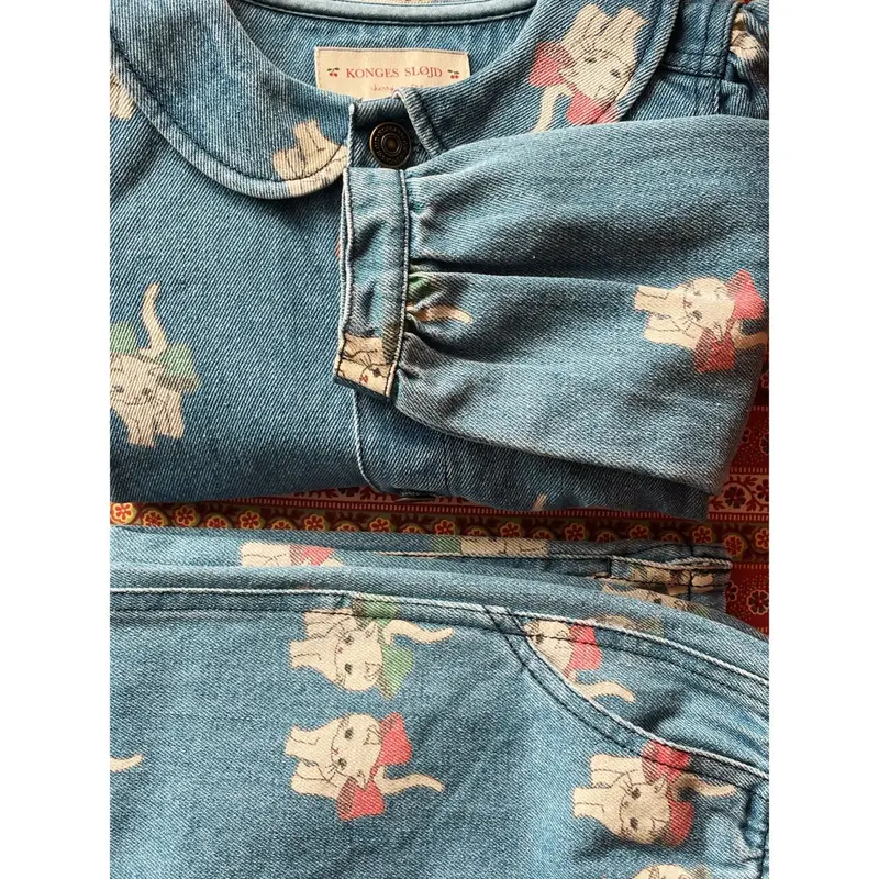 Konges Sløjd Bow Kitty Denim Magot Krave Jakke Gots 5