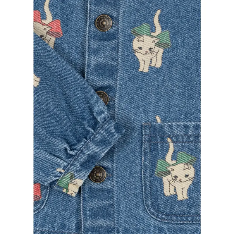 Konges Sløjd Bow Kitty Denim Magot Krave Jakke Gots 6