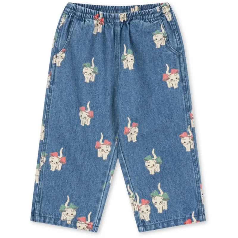 Konges Sløjd Bow Kitty Denim Magot Slit Bukser Gots 1