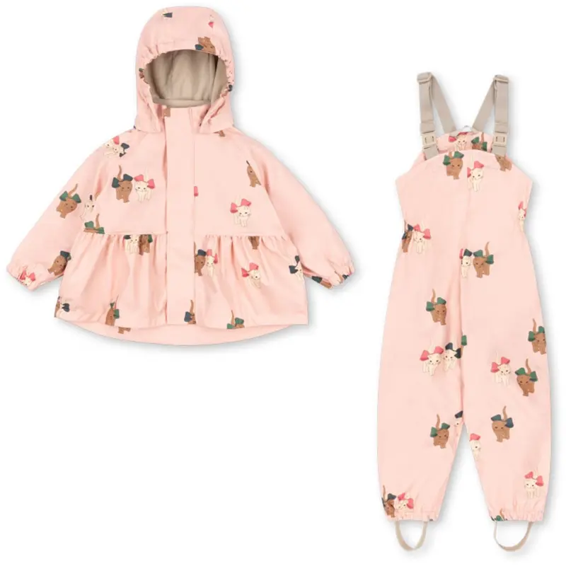 Konges Sløjd Bow Kitty Pink Rainy Palme Sæt Girl 1