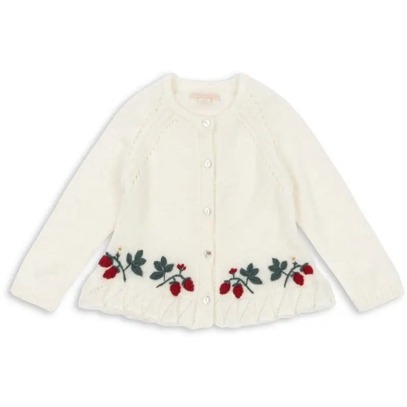 Konges Sløjd Bright White Minia Flæse Cardigan 1