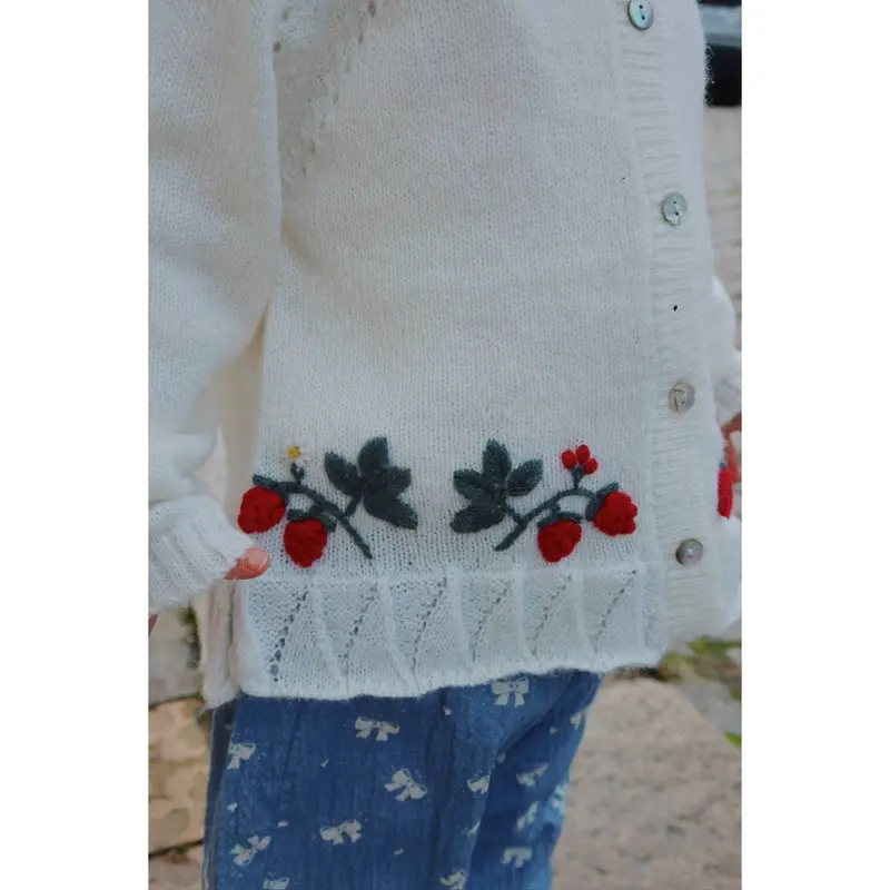 Konges Sløjd Bright White Minia Flæse Cardigan 2