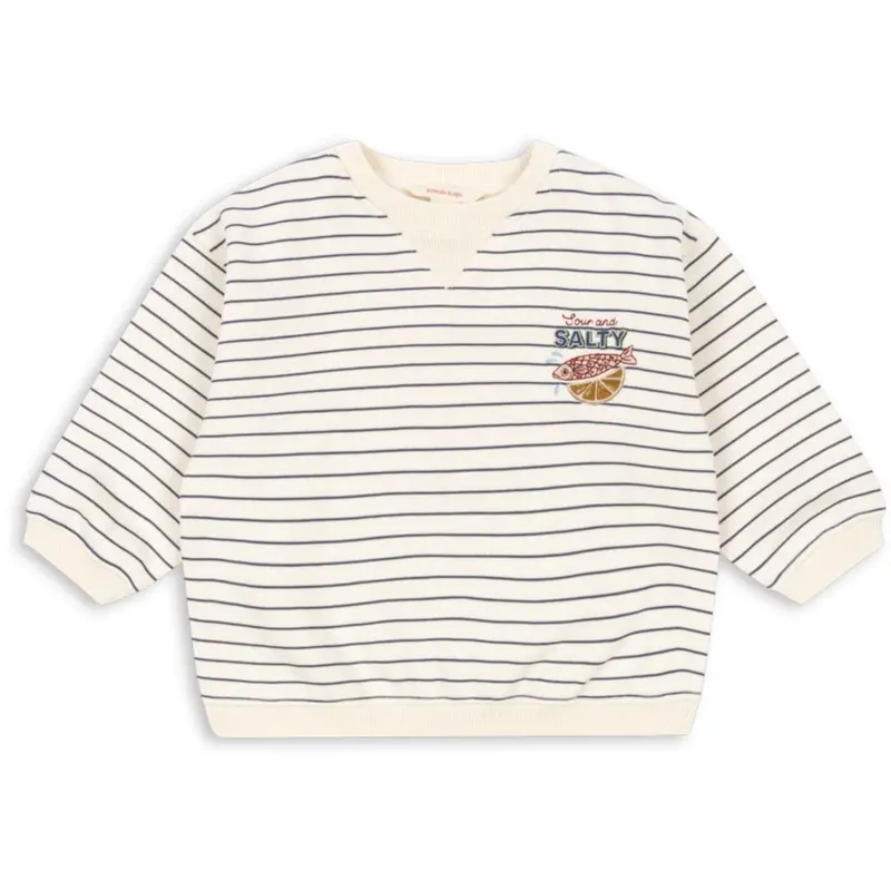 Konges Sløjd Captains Blue/Antique White Amio Sweatshirt Ocs 1