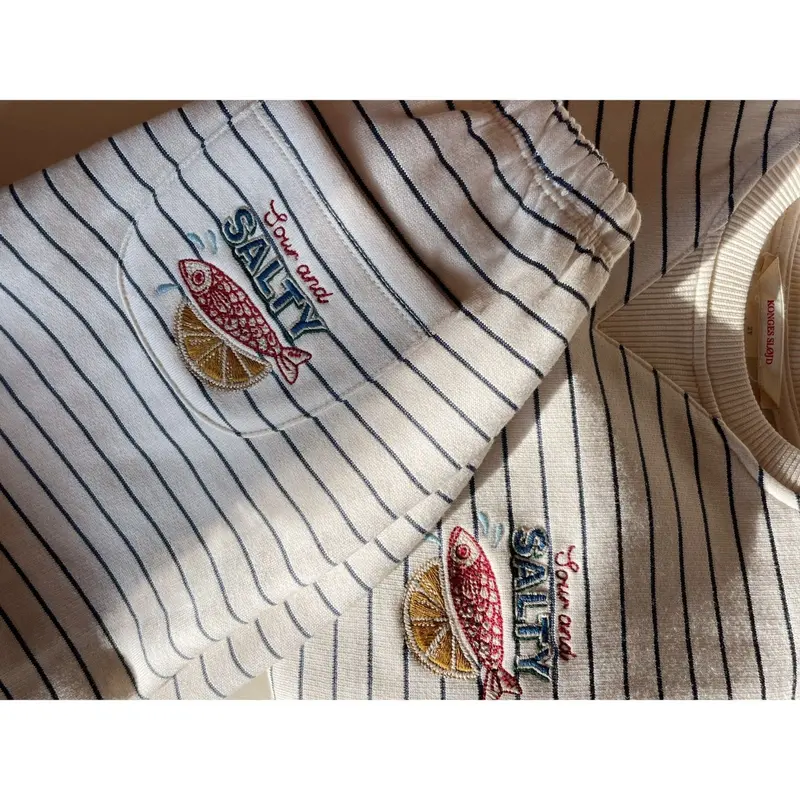 Konges Sløjd Captains Blue/Antique White Amio Sweatshirt Ocs 6