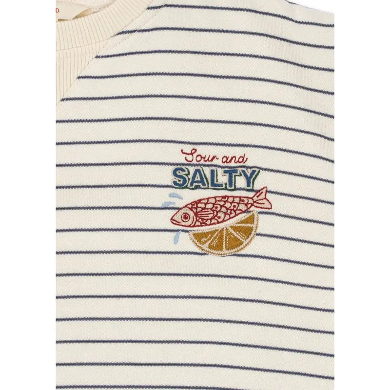 Konges Sløjd Captains Blue/Antique White Amio Sweatshirt Ocs 8