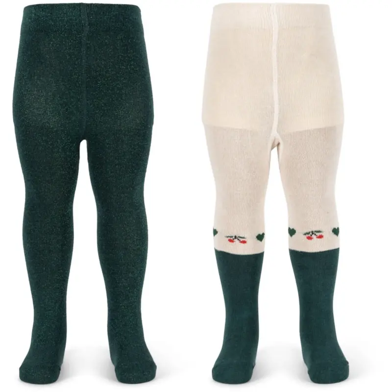 Konges Sløjd Cherry Mix 2 Pak Lurex Strømpebukser 1